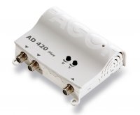 AD 420 Plus_ zesilovač, 22 dB,  1 vstup VHF/ UHF,  2 výstupy
