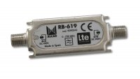RB-619_filtr 0-790 MHz,  zádrž 60 dB pro LTE,  TETRA,  GSM,  průchozí pro napájení, F-kon.  (proti sobě)