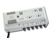 CA-340_ 3 vstupy UHF-UHF-VHF/ FM,  2 výstupy,  G=42/32 dB,  reg. , LTE kompaktibilní