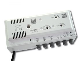 CA-340_ 3 vstupy UHF-UHF-VHF/ FM,  2 vstupy,  G=42/32 dB,  reg. , LTE kompaktibiln