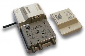 CA-215_ zesilova, 1 vstup VHF/ UHF,  2 vstupy,  zptn kanl 5-30 MHz